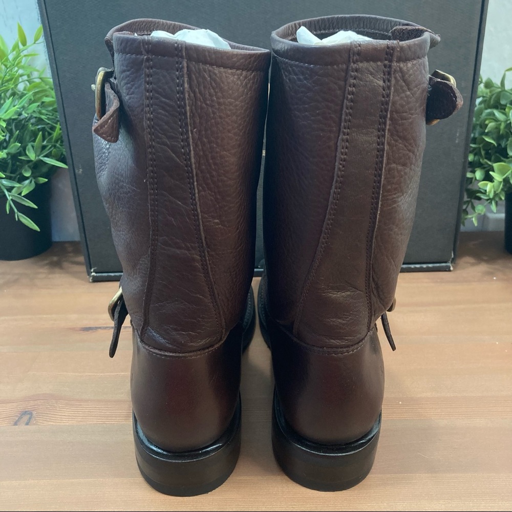 Frye Women's Veronica Short Leather Boot Dark Brown - Picture 9 of 12